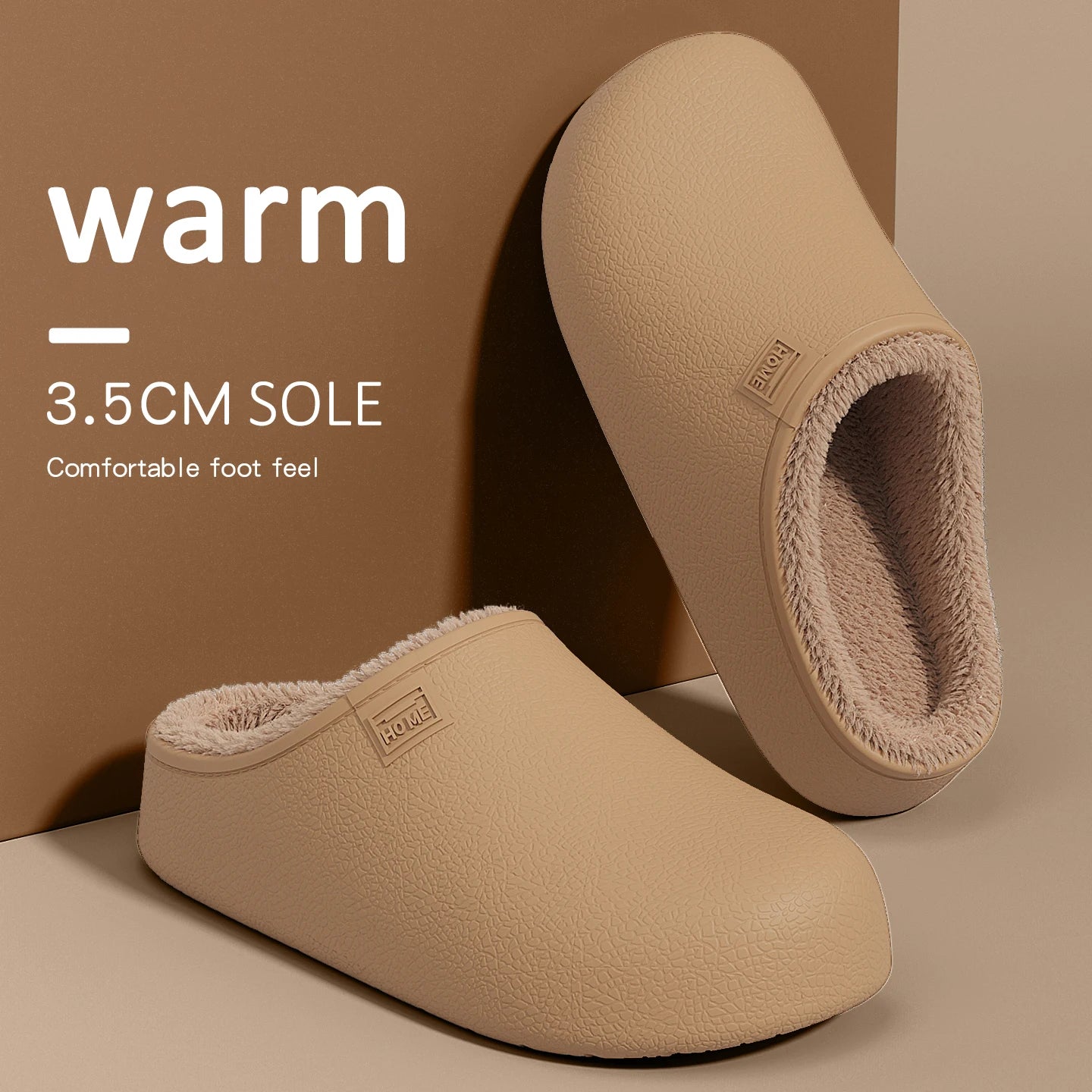 Winterweiche, flauschige, wasserdichte Hausschuhe